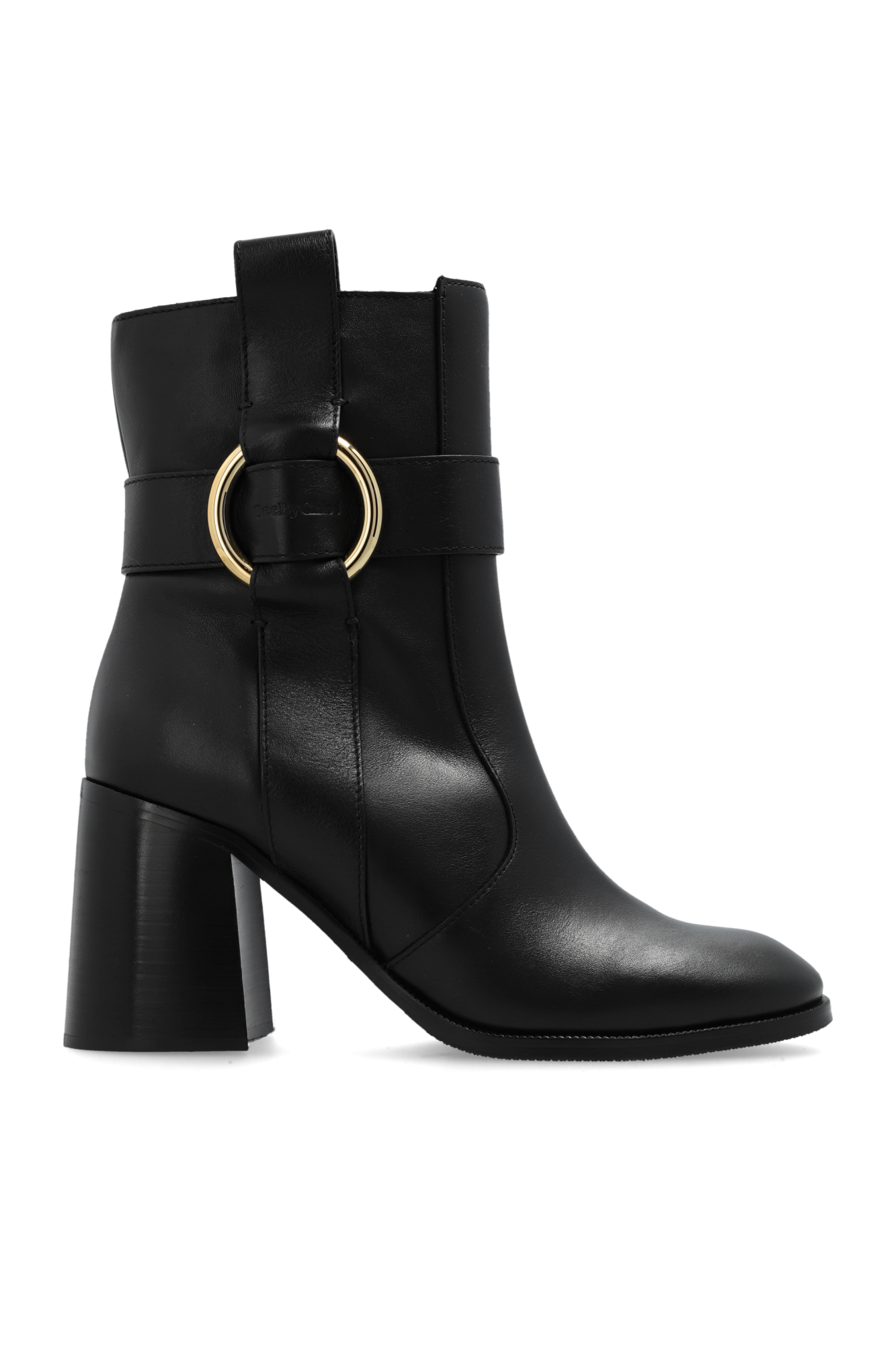 Black Heeled ankle boots 'Zelda' See By Chloé - chloe